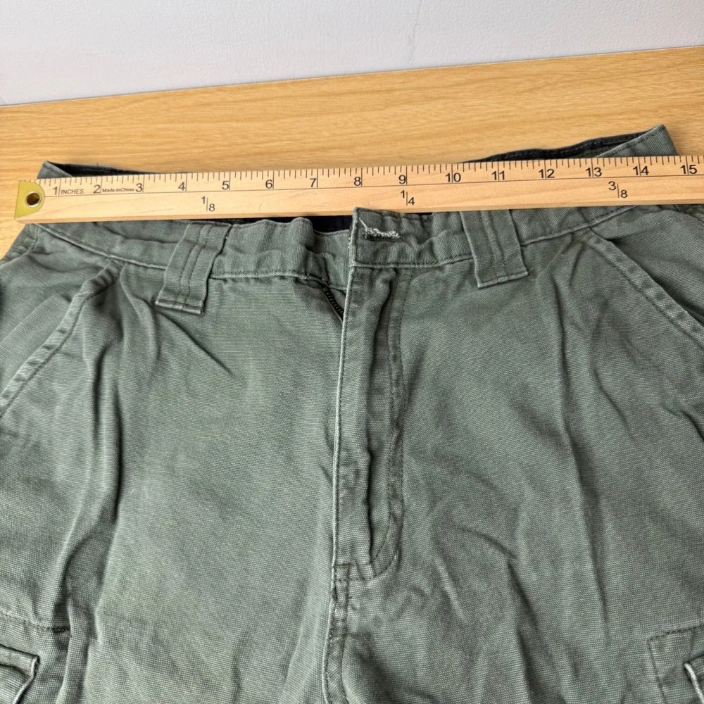 Boy Scouts of America Green Canvas Cargo Shorts 30 Uniform Gorpcore Utility